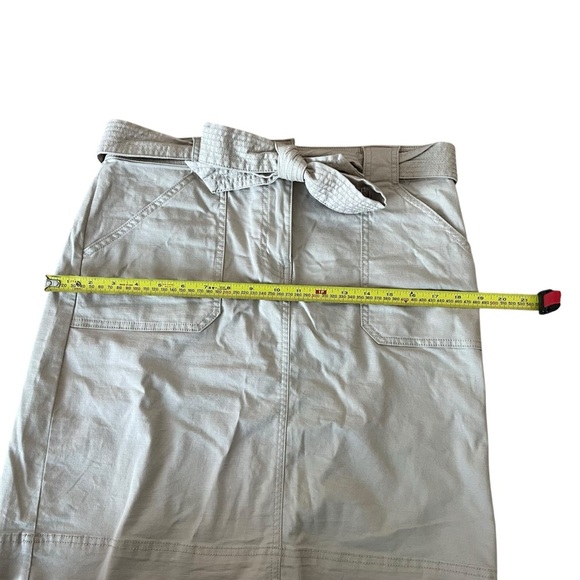 Kersh Khaki Belted Skirt Size M Cotton Tencel Stretch Pockets Casual Workwear - Picture 12 of 14